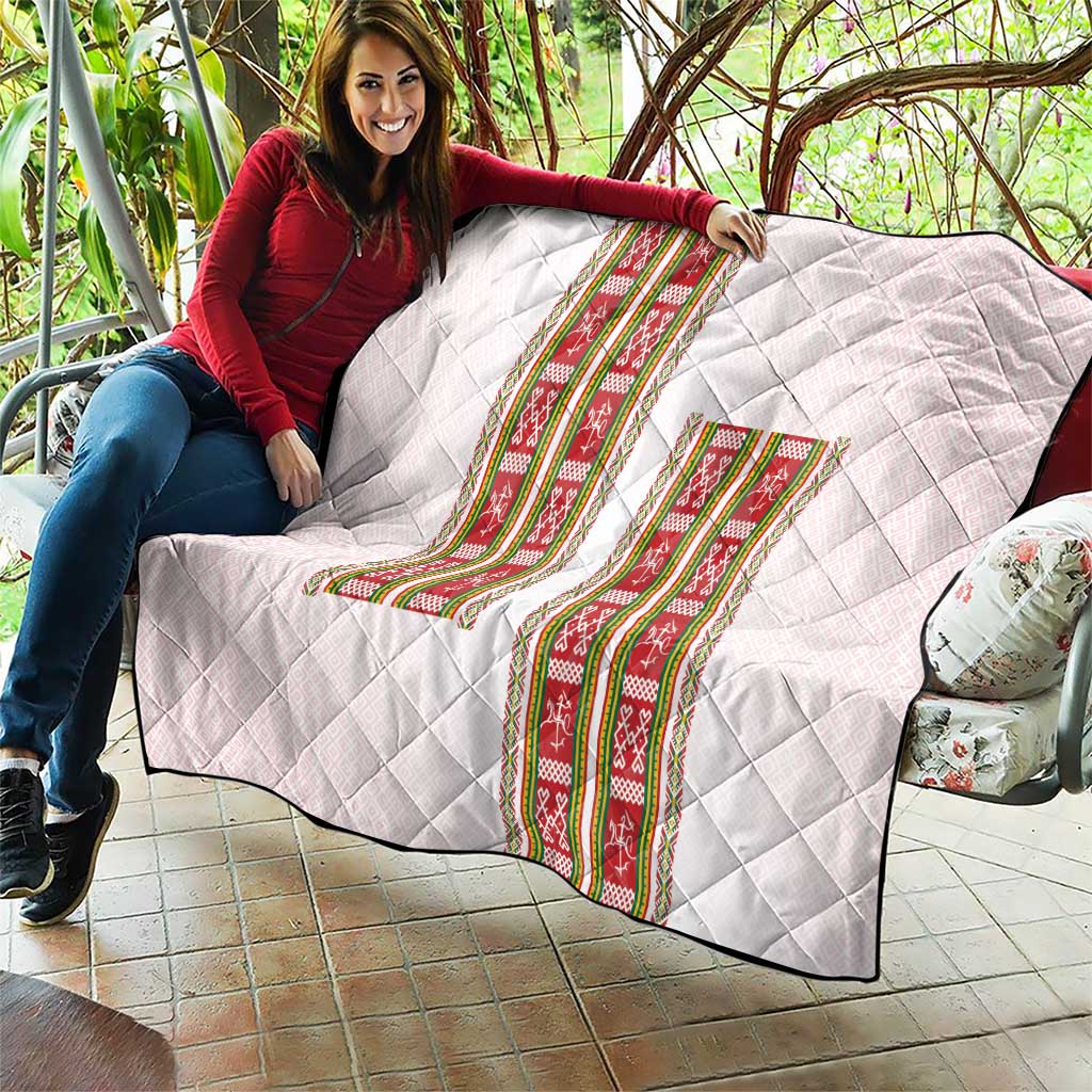 Lithuania Folk Pattern Vytis Motif Quilt