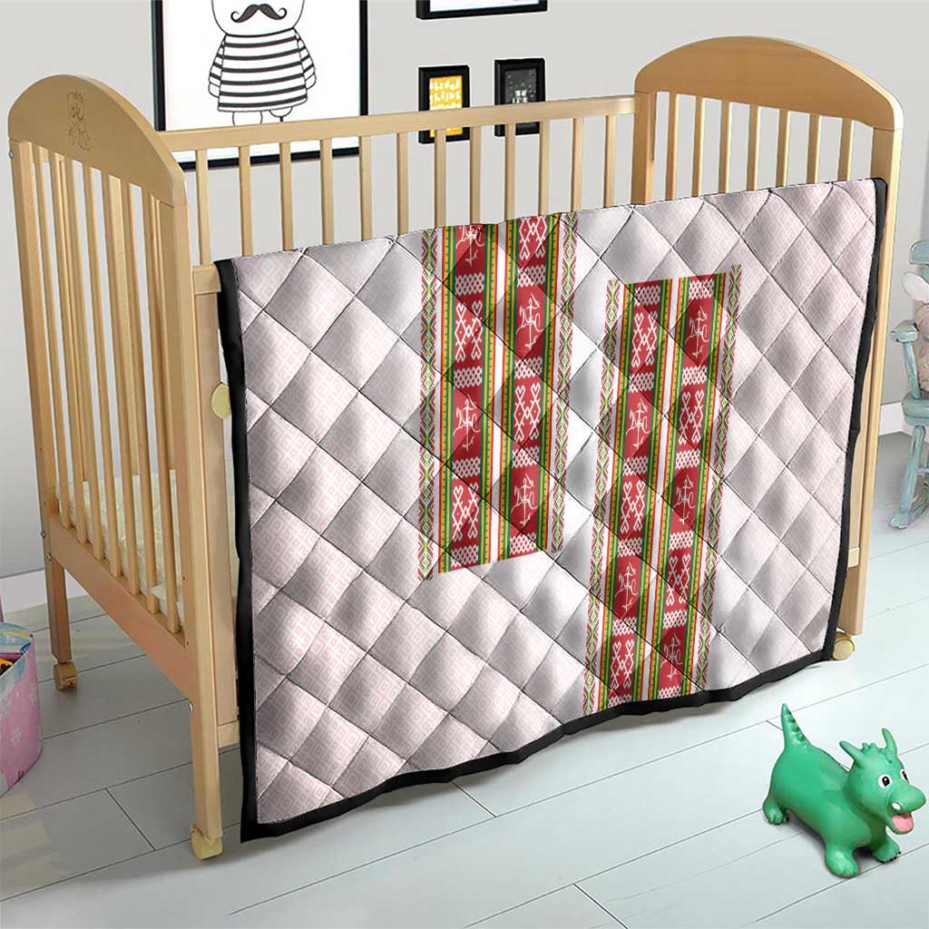 Lithuania Folk Pattern Vytis Motif Quilt