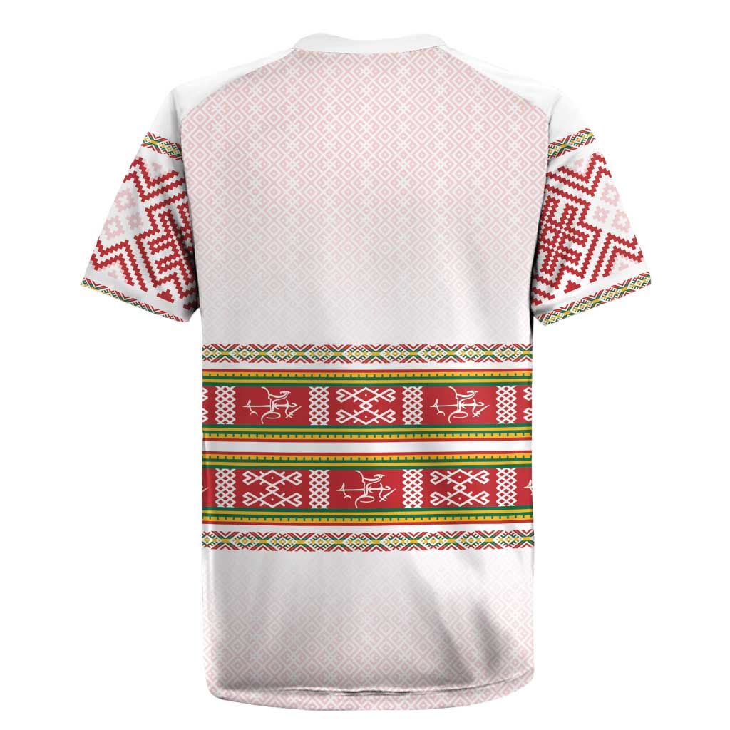 Lithuania Folk Pattern Vytis Motif Rugby Jersey