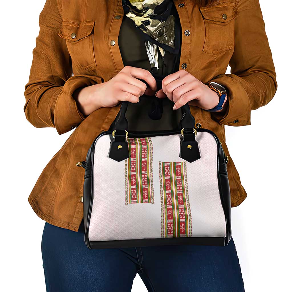Lithuania Folk Pattern Vytis Motif Shoulder Handbag