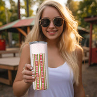 Lithuania Folk Pattern Vytis Motif Skinny Tumbler