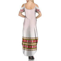 Lithuania Folk Pattern Vytis Motif Summer Maxi Dress