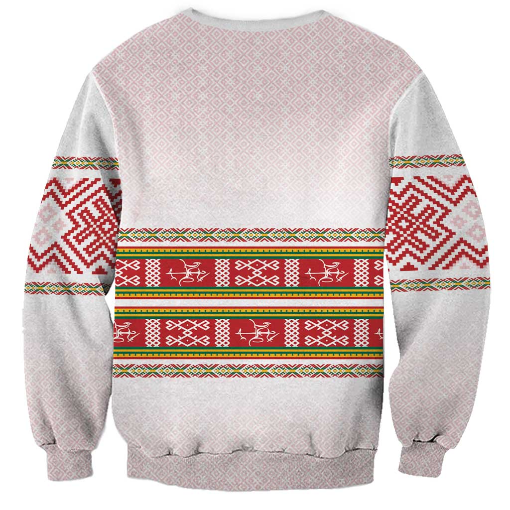 Lithuania Folk Pattern Vytis Motif Sweatshirt