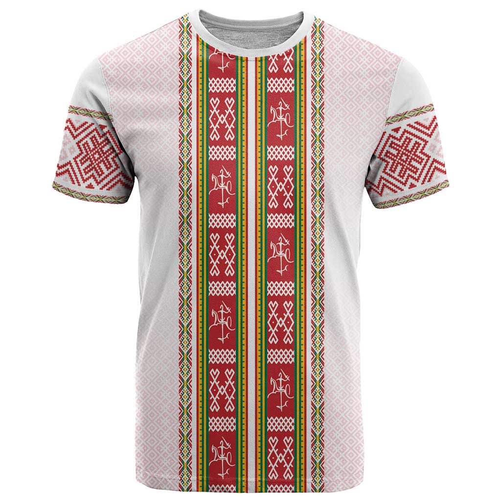Lithuania Folk Pattern Vytis Motif T Shirt