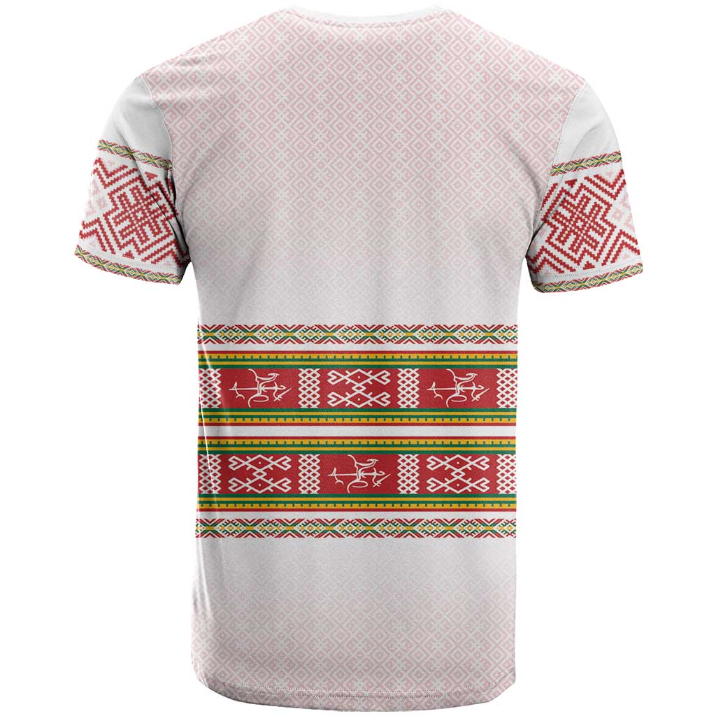 Lithuania Folk Pattern Vytis Motif T Shirt