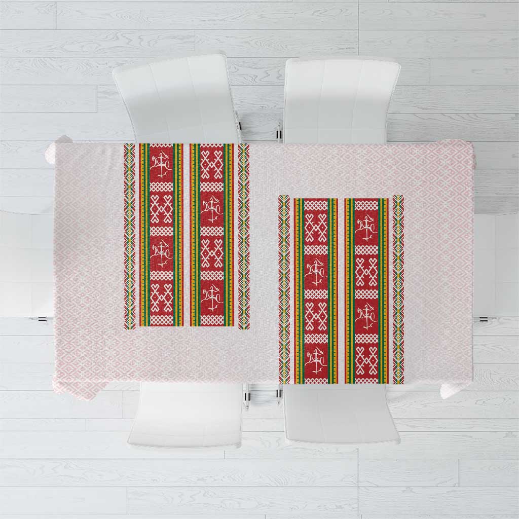 Lithuania Folk Pattern Vytis Motif Tablecloth