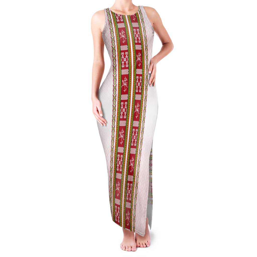 Lithuania Folk Pattern Vytis Motif Tank Maxi Dress