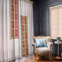 Lithuania Folk Pattern Vytis Motif Window Curtain