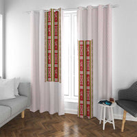 Lithuania Folk Pattern Vytis Motif Window Curtain