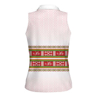 Lithuania Folk Pattern Vytis Motif Women Sleeveless Polo Shirt