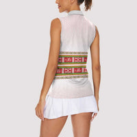 Lithuania Folk Pattern Vytis Motif Women Sleeveless Polo Shirt