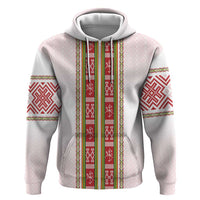 Lithuania Folk Pattern Vytis Motif Zip Hoodie