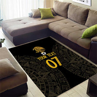 Mexico Football Custom Area Rug Viva Mexicana Aztec Inspired