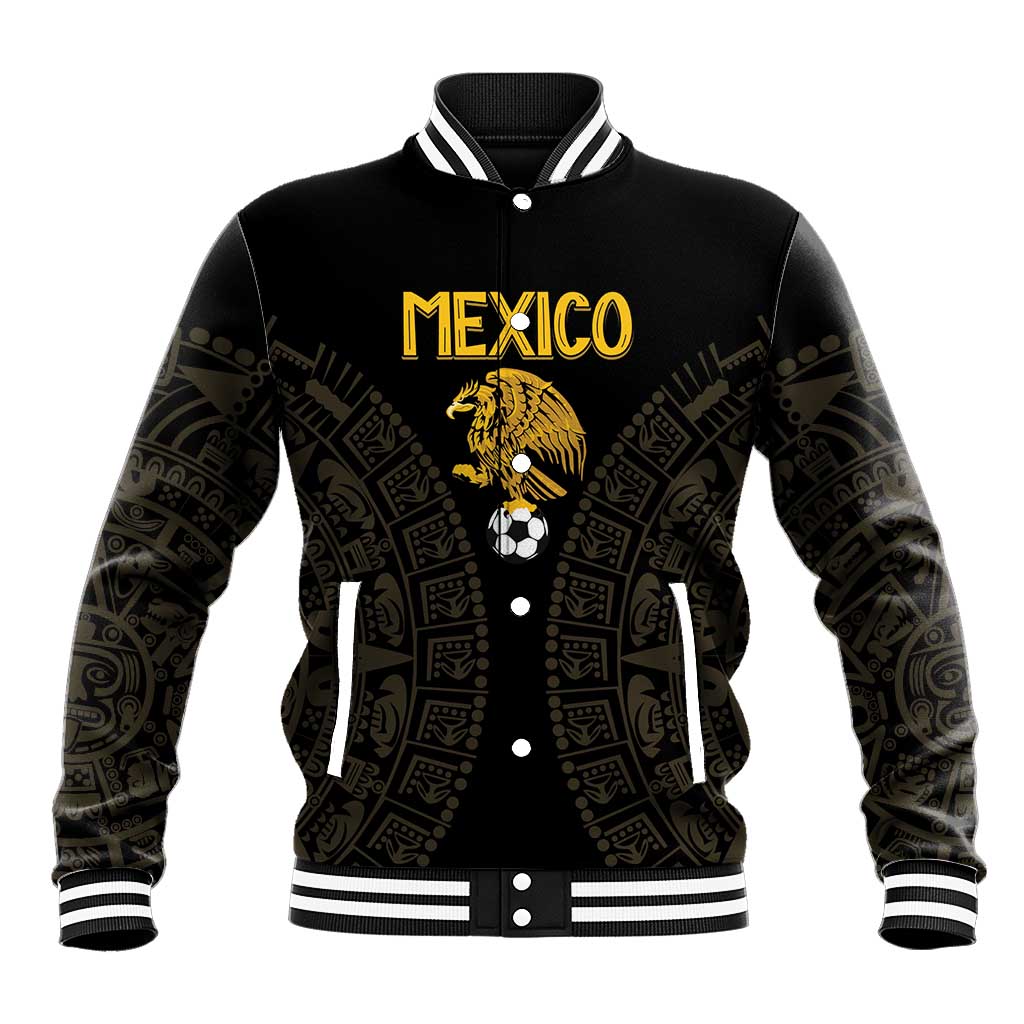Mexico Football Custom Baseball Jacket Viva Mexicana Aztec Inspired