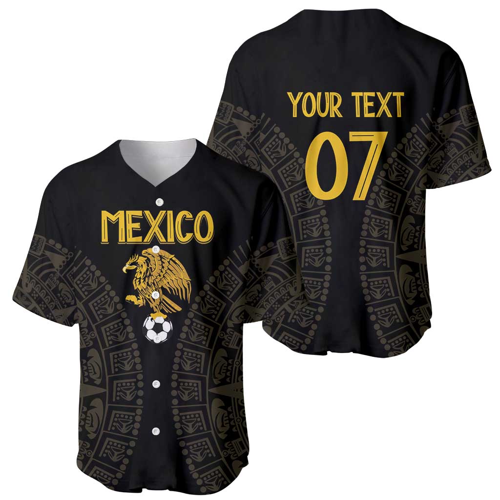 Mexico Football Custom Baseball Jersey Viva Mexicana Aztec Inspired