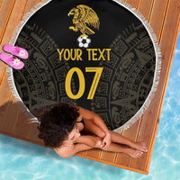Mexico Football Custom Beach Blanket Viva Mexicana Aztec Inspired