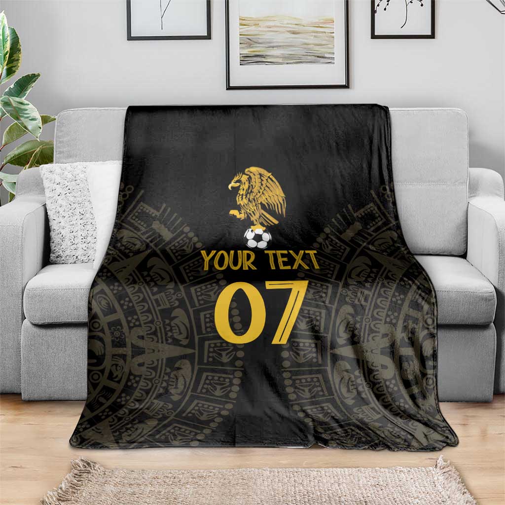 Mexico Football Custom Blanket Viva Mexicana Aztec Inspired
