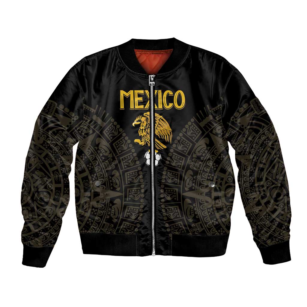 Mexico Football Custom Bomber Jacket Viva Mexicana Aztec Inspired
