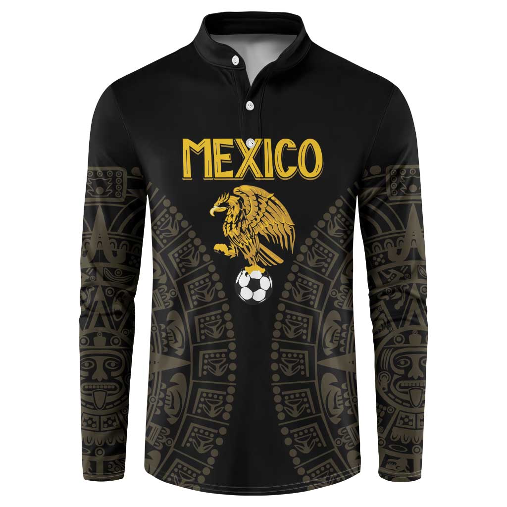 Mexico Football Custom Button Sweatshirt Viva Mexicana Aztec Inspired