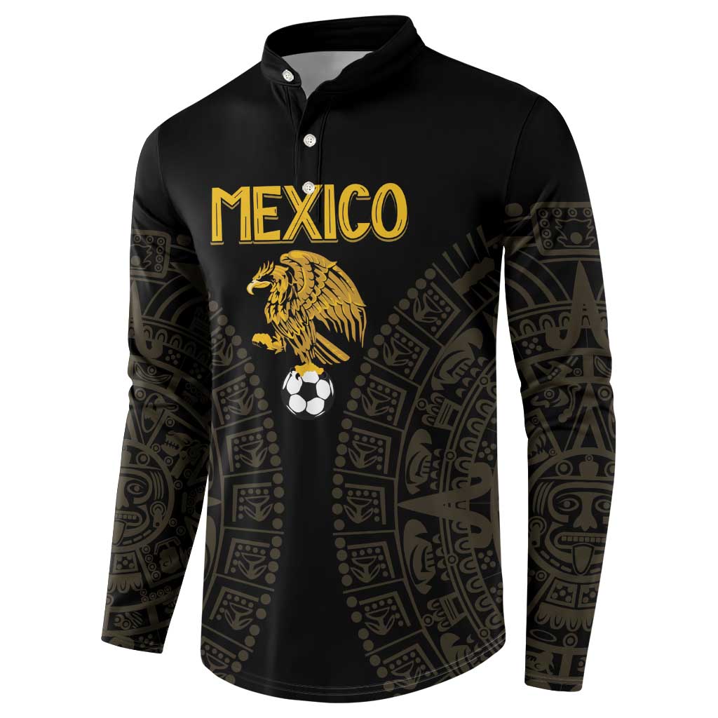 Mexico Football Custom Button Sweatshirt Viva Mexicana Aztec Inspired