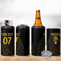 Mexico Football Custom 4 in 1 Can Cooler Tumbler Viva Mexicana Aztec Inspired