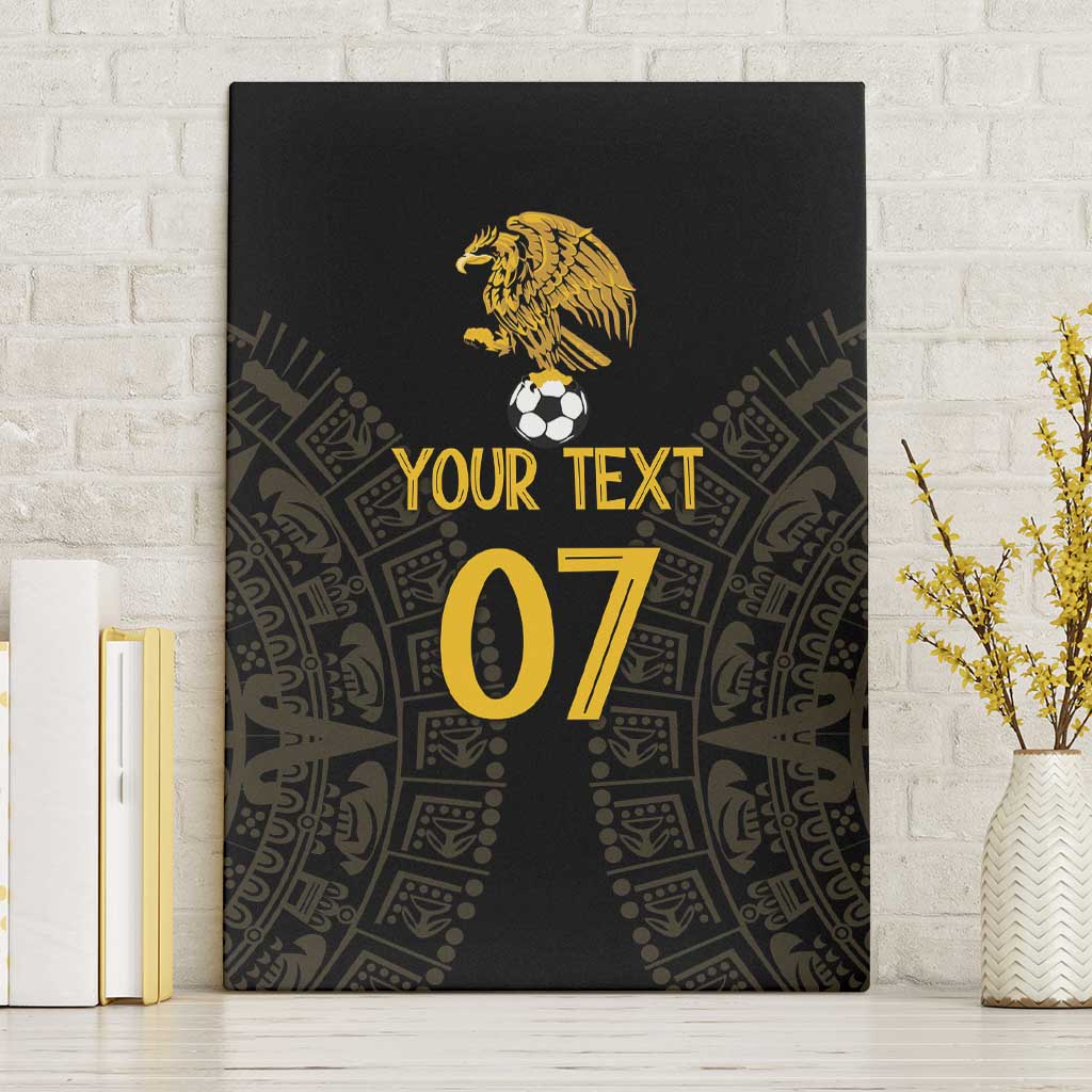 Mexico Football Custom Canvas Wall Art Viva Mexicana Aztec Inspired