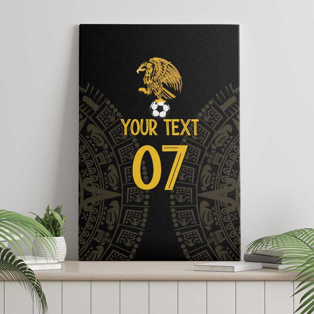 Mexico Football Custom Canvas Wall Art Viva Mexicana Aztec Inspired