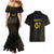 Mexico Football Custom Couples Matching Mermaid Dress and Hawaiian Shirt Viva Mexicana Aztec Inspired