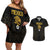 Mexico Football Custom Couples Matching Off Shoulder Short Dress and Hawaiian Shirt Viva Mexicana Aztec Inspired