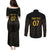 Mexico Football Custom Couples Matching Puletasi and Long Sleeve Button Shirt Viva Mexicana Aztec Inspired