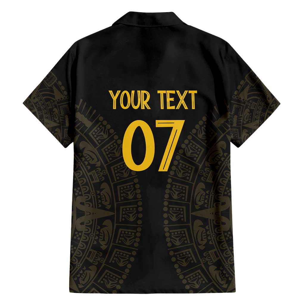 Mexico Football Custom Family Matching Long Sleeve Bodycon Dress and Hawaiian Shirt Viva Mexicana Aztec Inspired