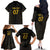Mexico Football Custom Family Matching Off The Shoulder Long Sleeve Dress and Hawaiian Shirt Viva Mexicana Aztec Inspired