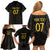 Mexico Football Custom Family Matching Off Shoulder Short Dress and Hawaiian Shirt Viva Mexicana Aztec Inspired