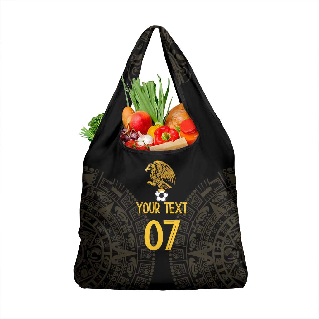 Mexico Football Custom Grocery Bag Viva Mexicana Aztec Inspired