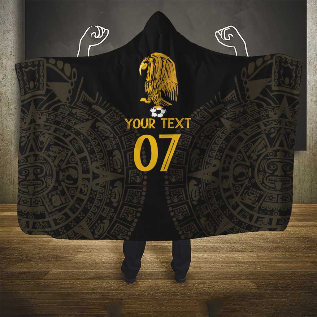 Mexico Football Custom Hooded Blanket Viva Mexicana Aztec Inspired