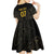 Mexico Football Custom Kid Short Sleeve Dress Viva Mexicana Aztec Inspired