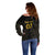 Mexico Football Custom Off Shoulder Sweater Viva Mexicana Aztec Inspired