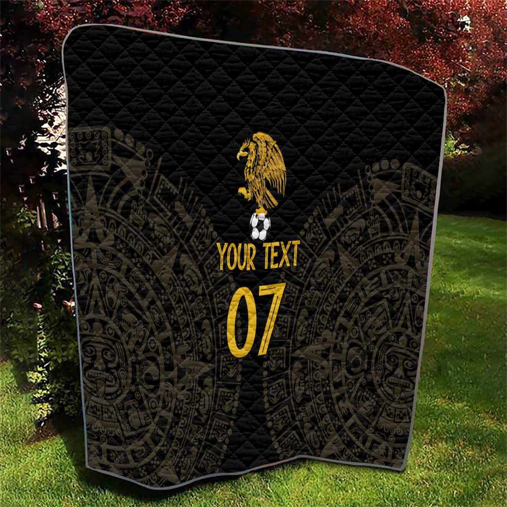 Mexico Football Custom Quilt Viva Mexicana Aztec Inspired