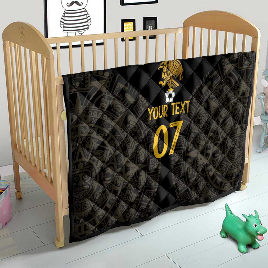 Mexico Football Custom Quilt Viva Mexicana Aztec Inspired