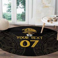 Mexico Football Custom Round Carpet Viva Mexicana Aztec Inspired