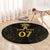 Mexico Football Custom Round Carpet Viva Mexicana Aztec Inspired