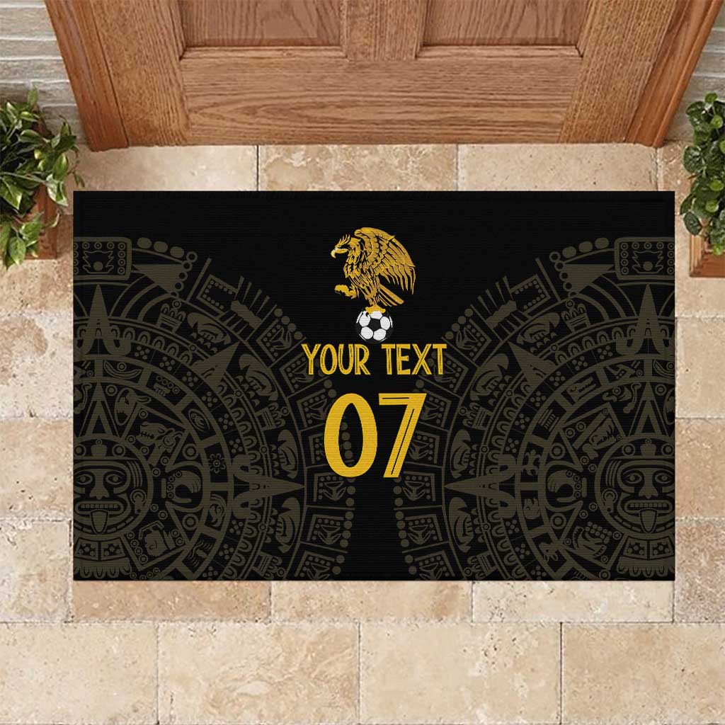 Mexico Football Custom Rubber Doormat Viva Mexicana Aztec Inspired