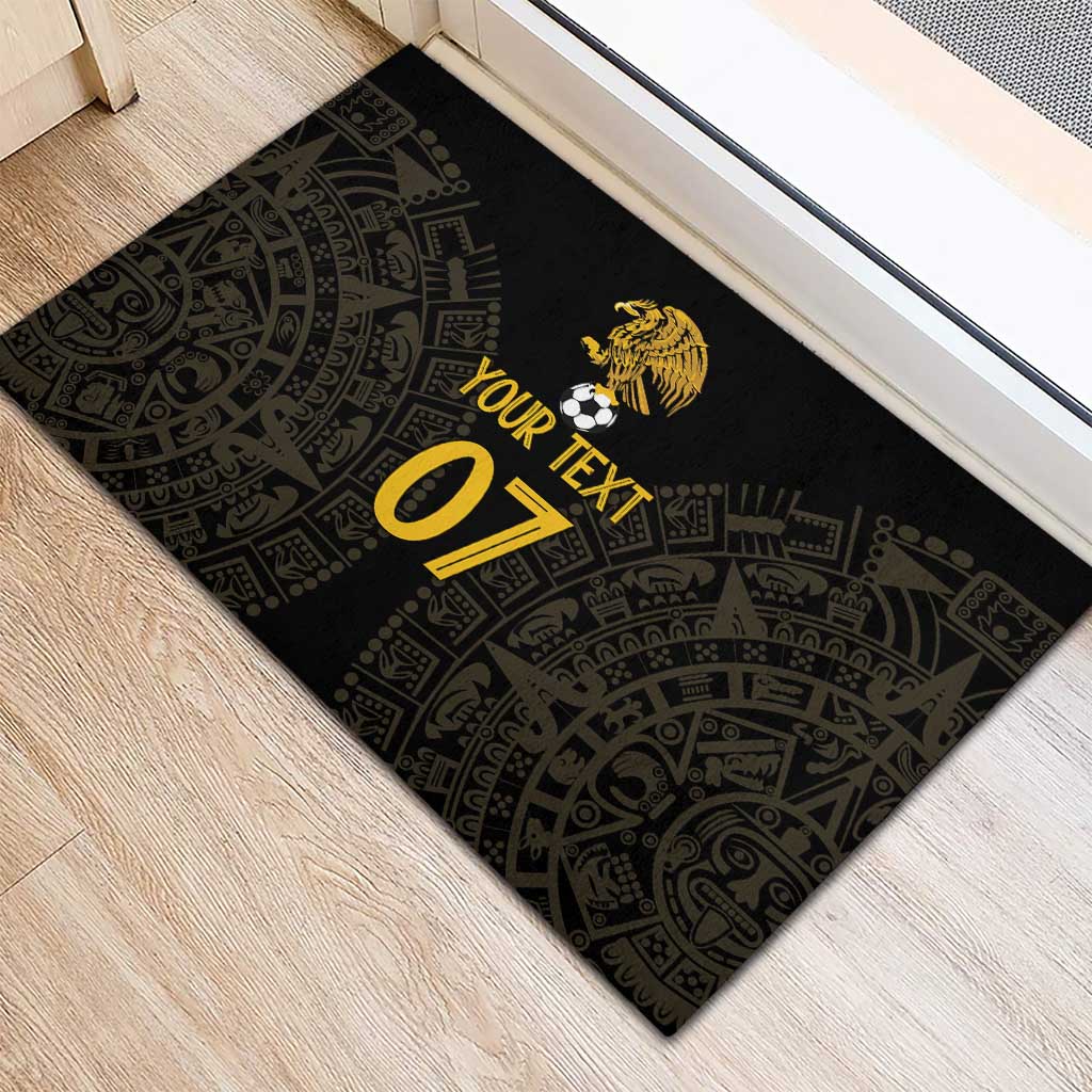 Mexico Football Custom Rubber Doormat Viva Mexicana Aztec Inspired
