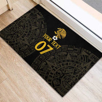 Mexico Football Custom Rubber Doormat Viva Mexicana Aztec Inspired