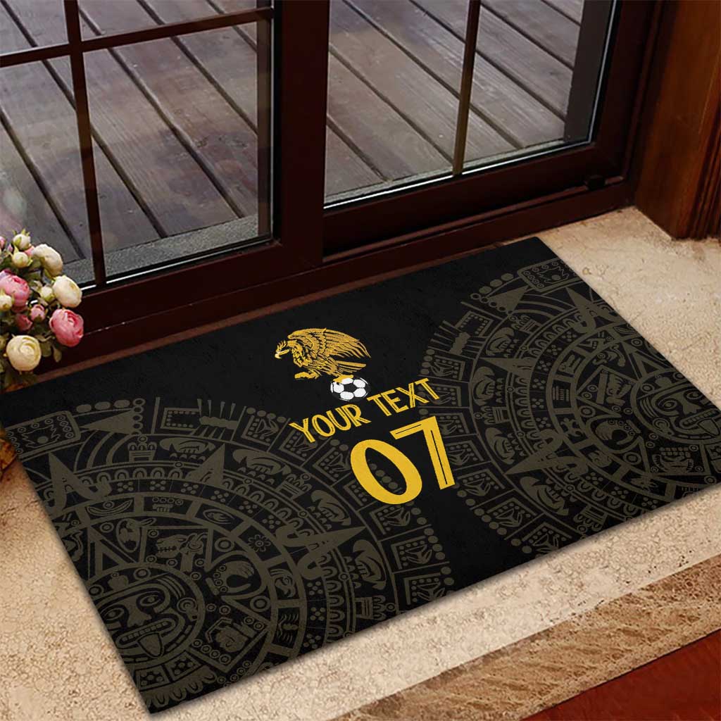 Mexico Football Custom Rubber Doormat Viva Mexicana Aztec Inspired