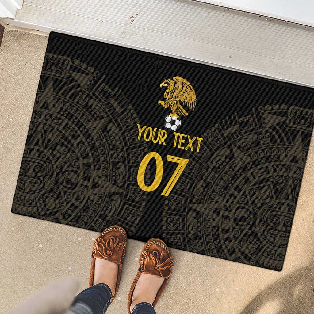 Mexico Football Custom Rubber Doormat Viva Mexicana Aztec Inspired