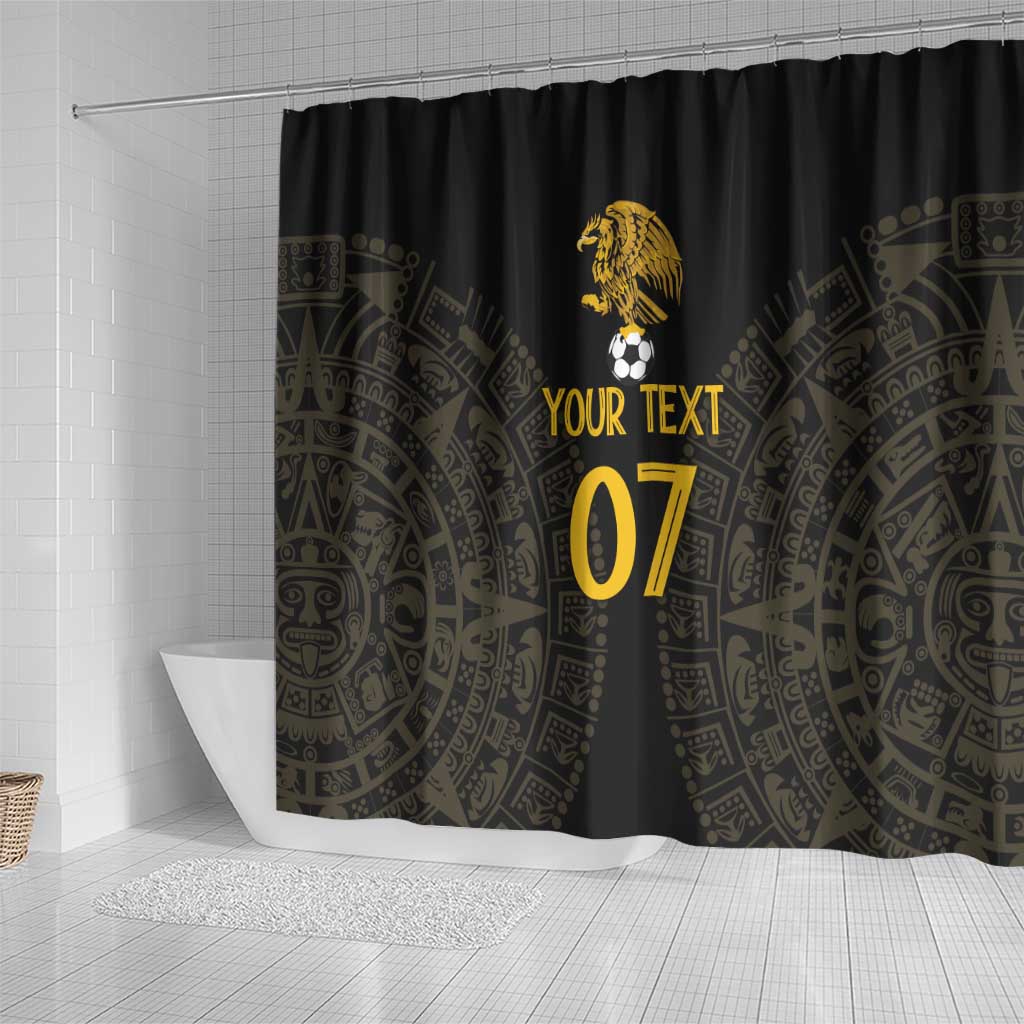 Mexico Football Custom Shower Curtain Viva Mexicana Aztec Inspired