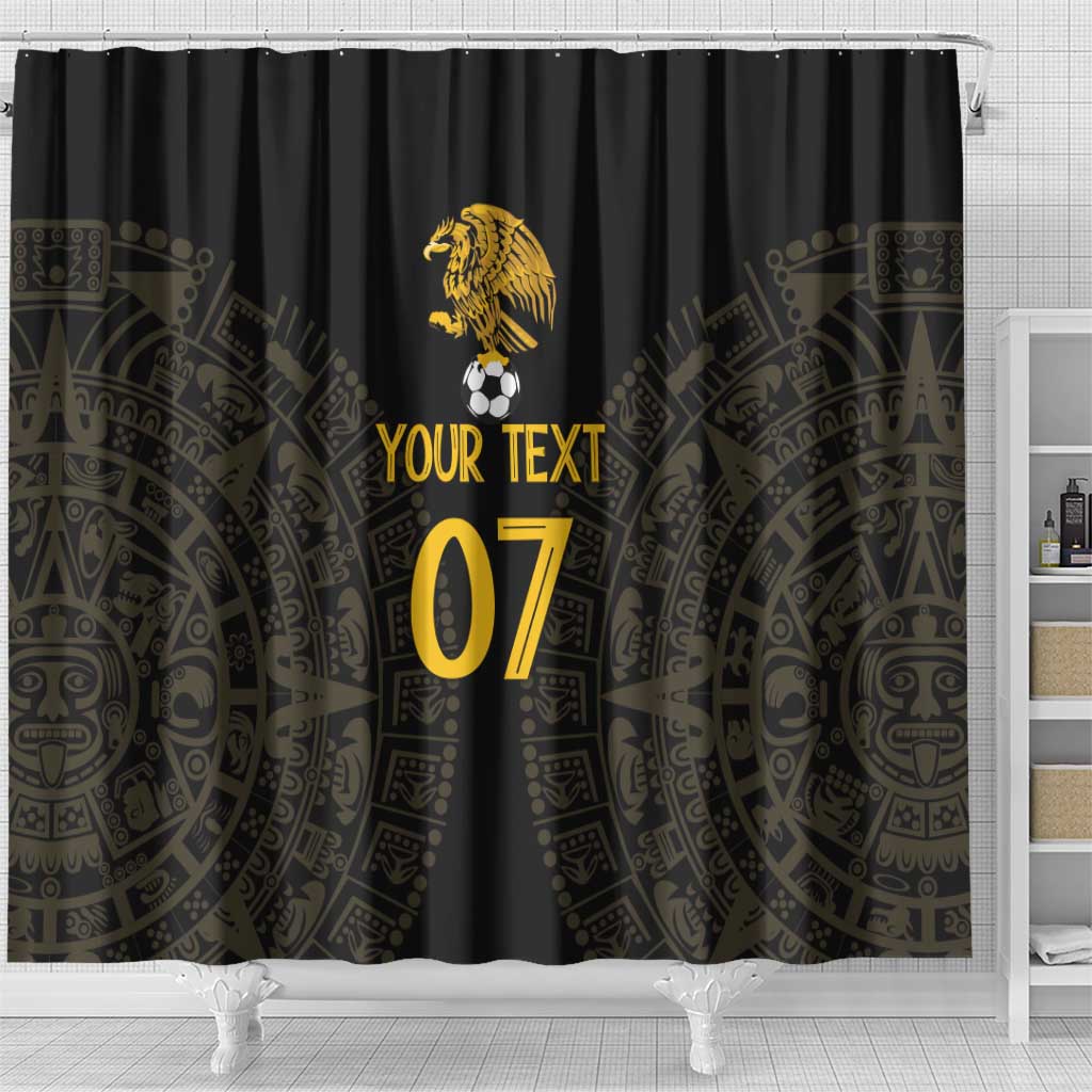Mexico Football Custom Shower Curtain Viva Mexicana Aztec Inspired