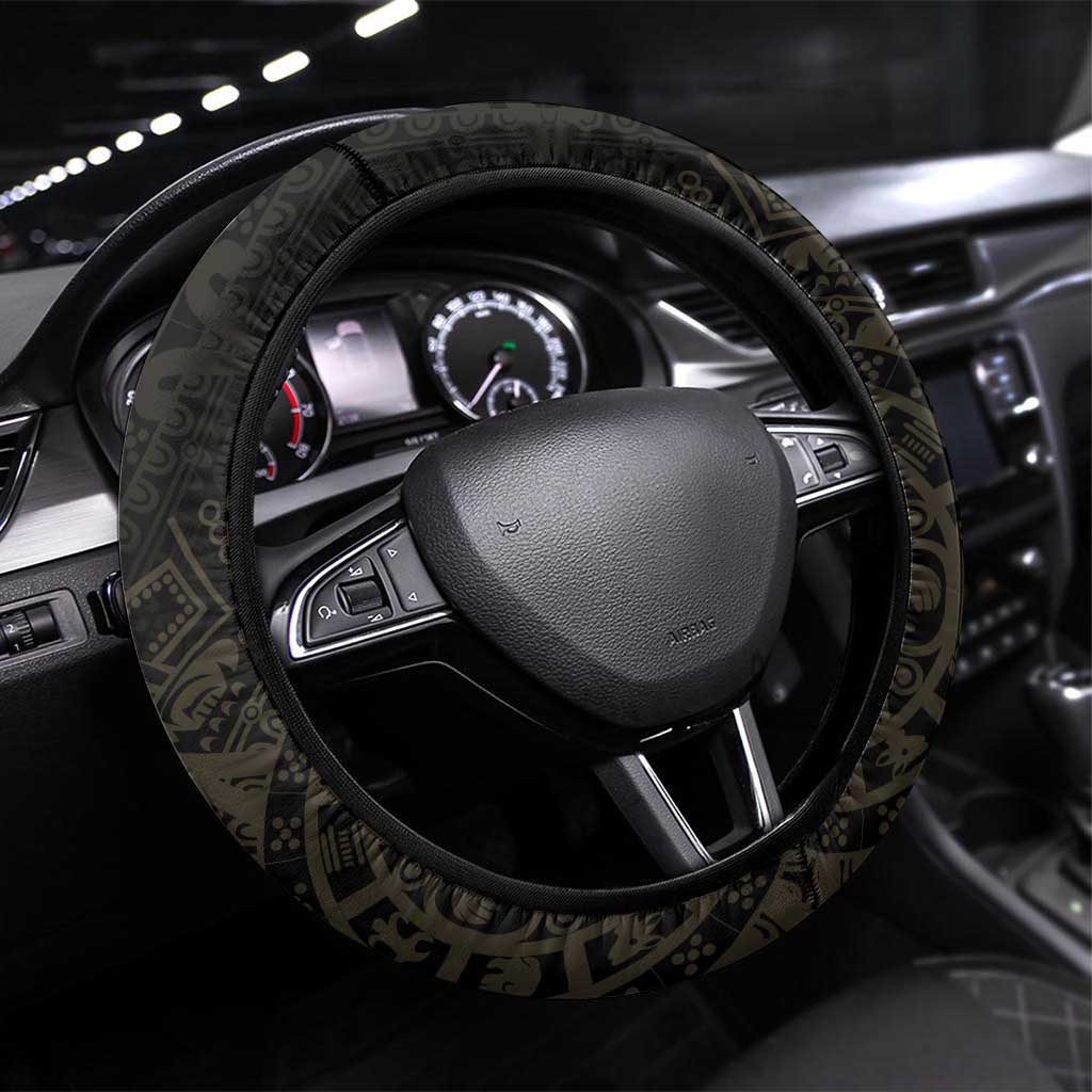 Mexico Football Steering Wheel Cover Viva Mexicana Aztec Inspired