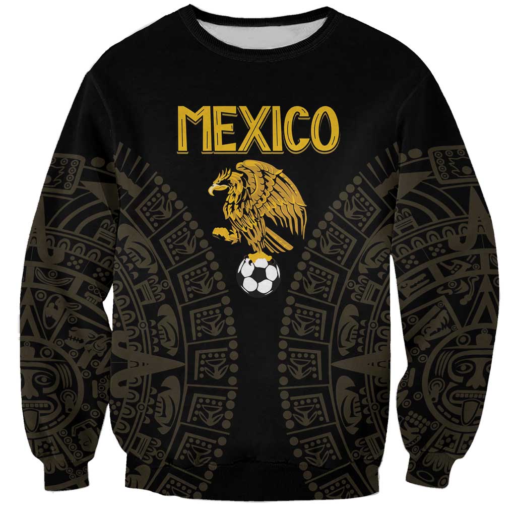 Mexico Football Custom Sweatshirt Viva Mexicana Aztec Inspired